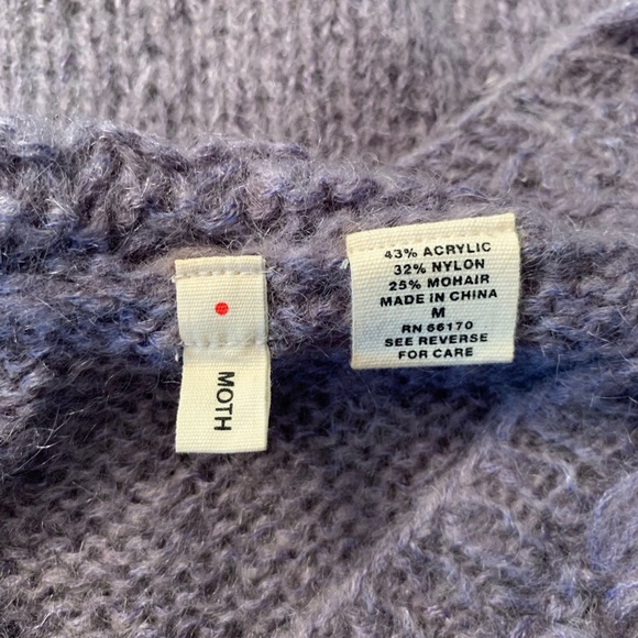 Anthropologie Moth Purple Sweater~Size Medium - Picture 6 of 6